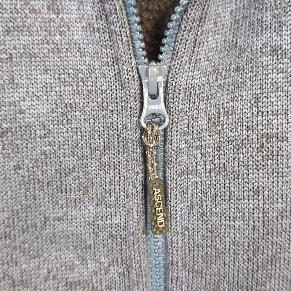 Ascend Men's Heather Blue Fleece Full Zip Vest Size XXL